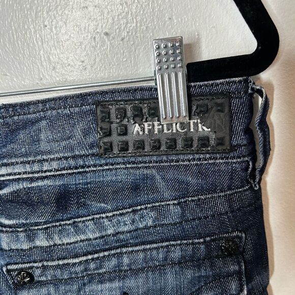 Affliction Jade Bootcut Jeans Women's Size 27 Flare Leg Classic Moto Grunge - Picture 6 of 16